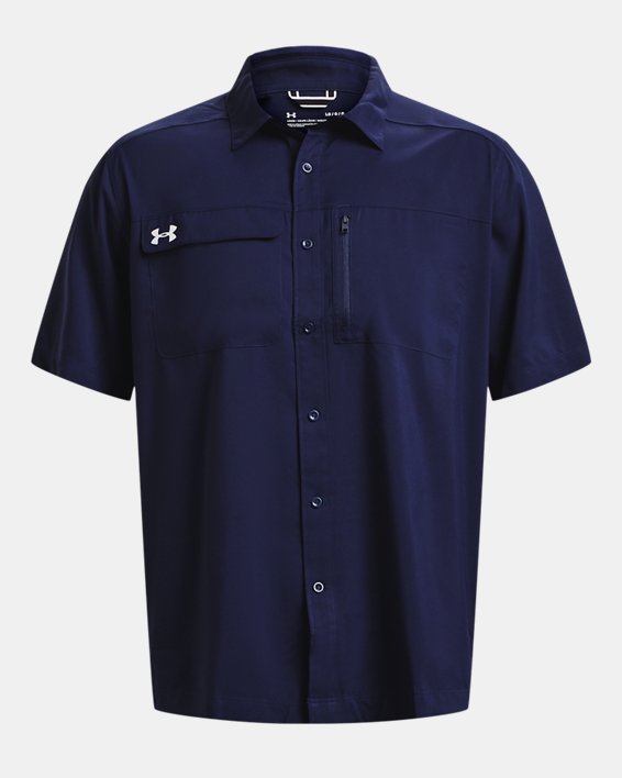 Men's UA Motivator Coach's Button Up Shirt, Blue, pdpMainDesktop image number 6